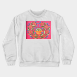 Maria Primachenko - don t feast your eyes on other people s bread 1983 Crewneck Sweatshirt